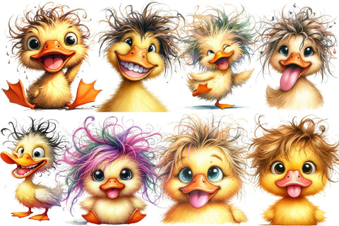 Funny Duck Sublimation Clipart Bundle Sublimation designartist 
