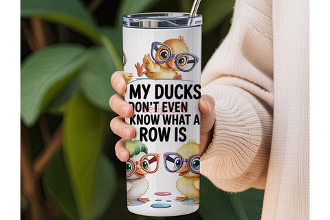 Funny Ducklings 20oz Tumbler Wrap Sublimation DesignSVG 