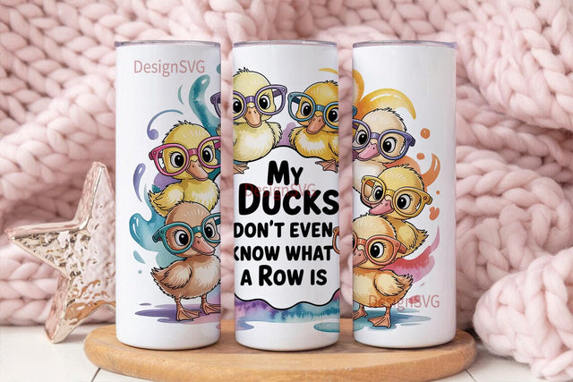 Funny Ducklings 20oz Tumbler Wrap Sublimation DesignSVG 