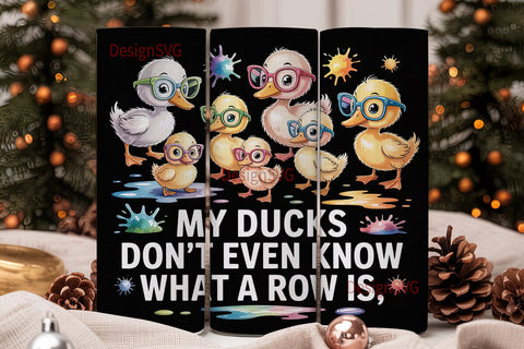 Funny Ducks 20oz Tumbler Wrap Sublimation DesignSVG 