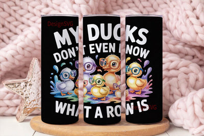 Funny Ducks 20oz Tumbler Wrap Sublimation DesignSVG 