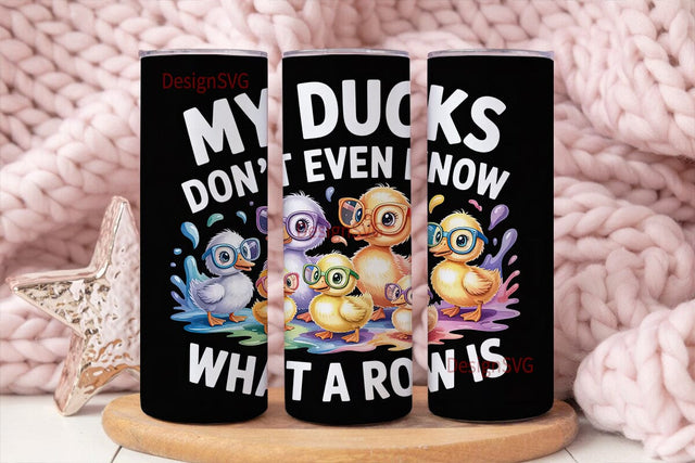 Funny Ducks 20oz Tumbler Wrap Sublimation DesignSVG 