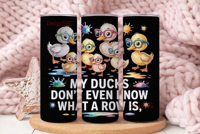 Funny Ducks 20oz Tumbler Wrap Sublimation DesignSVG 