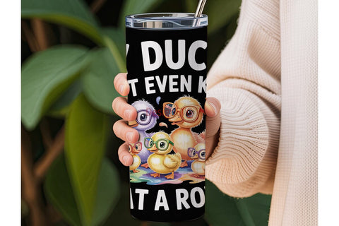 Funny Ducks 20oz Tumbler Wrap Sublimation DesignSVG 