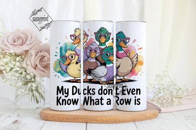 Funny Ducks 20oz Tumbler Wrap Sublimation sassyprint 
