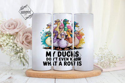 Funny Ducks 20oz Tumbler Wrap Sublimation sassyprint 