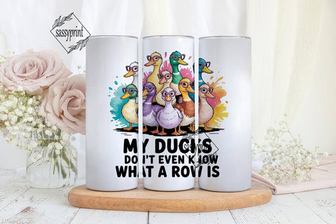 Funny Ducks 20oz Tumbler Wrap Sublimation sassyprint 