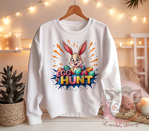 Funny Easter Bunny, Easter Egg Hunt, Bunny PNG, Sublimation Design, Digital Download, Easter Clipart, Spring Decor, Cute Bunny Art Sublimation Lara' s Designs 