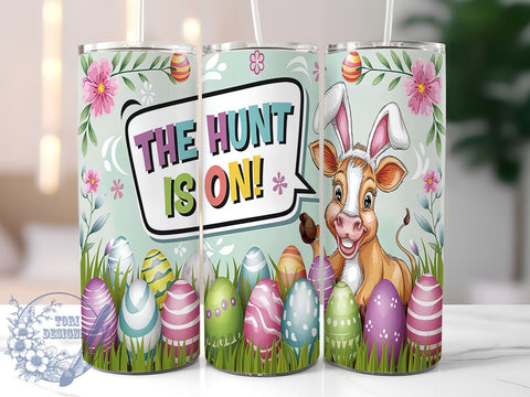 Funny Easter, Easter Egg Hunt, Cow Tumbler, 20oz Tumbler, PNG File, Sublimation Design, Spring Drinkware, Easter Humor Sublimation ToriDesigns 