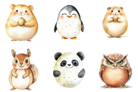 Funny Egg with Animals Face Clipart PNG Sublimation PaperPrintSVG 
