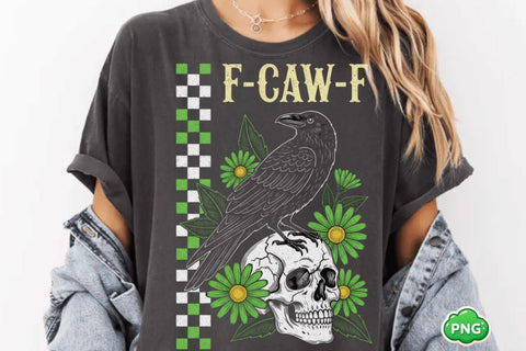 Funny F-Caw-F Chicken PNG | Screaming Rooster Meme Clipart | Crazy Hen Digital Art | Farm Animal Sublimation BB Type Studios 