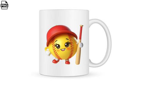 Funny Face Softball PNG Printable File Sublimation Creativedesigntee 