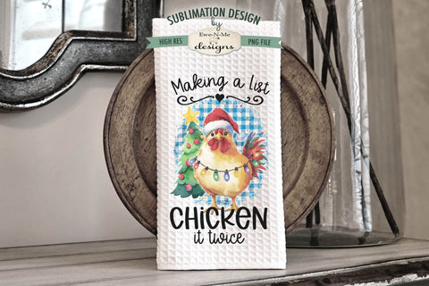Funny Farm Animal Christmas Sublimation Kitchen Towel Design Sublimation Ewe-N-Me Designs 