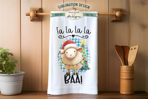 Funny Farm Animal Christmas Sublimation Kitchen Towel Design Sublimation Ewe-N-Me Designs 