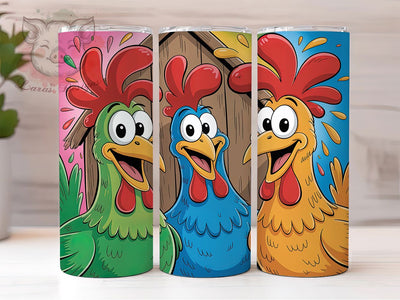 Funny Farm Chicken Tumbler, Cute Chicken Tumbler, Farm Animal Wrap, Stylish 20oz Wrap, Sublimation Design, Trendy Gift Idea, Inspirational Chicken Tumbler Sublimation Lara' s Designs 