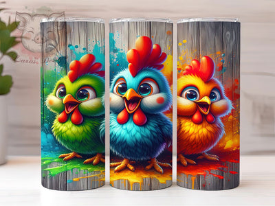 Funny Farm Chicken Tumbler, Cute Chicken Tumbler, Farm Animal Wrap, Stylish 20oz Wrap, Sublimation Design, Trendy Gift Idea, Inspirational Chicken Tumbler Sublimation Lara' s Designs 