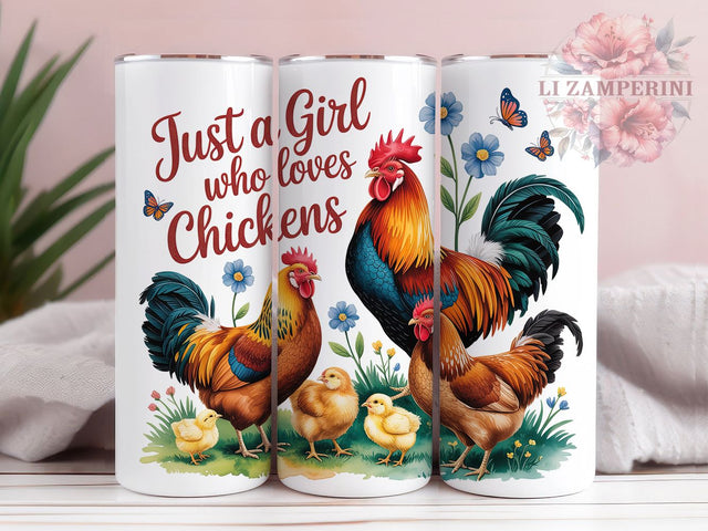 Funny Farm Chicken Tumbler, Cute Quote, Farm Theme, Humorous Design, Rustic Style, 20Oz Tumbler, Sublimation Wrap Sublimation Li Zamperini 