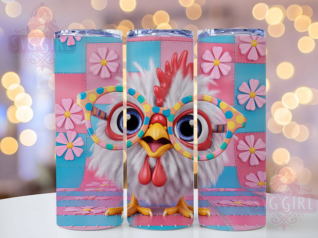 Funny Farm Chicken Tumbler, Farm Life Tumbler, Rustic 20oz Wrap, Sublimation Design, Country Humor Gift, Stylish Chicken Wrap, Farmhouse Tumbler Sublimation SvggirlplusArt 