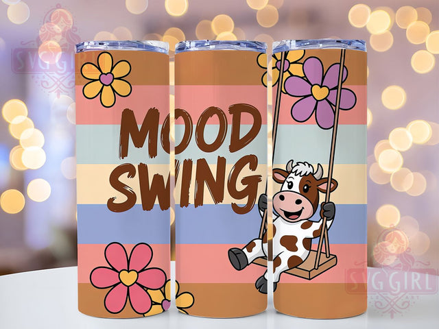 Funny Farm Cow Mood Tumbler, Farm Animal Wrap, Funny Cow Design, Mood Swing Cup, Cow Sublimation, Dairy Farm Gift, Rustic Cow Mug Sublimation SvggirlplusArt 