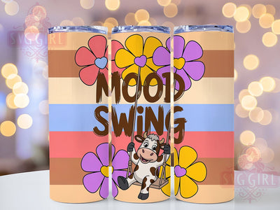 Funny Farm Cow Mood Tumbler, Farm Animal Wrap, Funny Cow Design, Mood Swing Cup, Cow Sublimation, Dairy Farm Gift, Rustic Cow Mug Sublimation SvggirlplusArt 