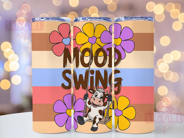 Funny Farm Cow Mood Tumbler, Farm Animal Wrap, Funny Cow Design, Mood Swing Cup, Cow Sublimation, Dairy Farm Gift, Rustic Cow Mug Sublimation SvggirlplusArt 