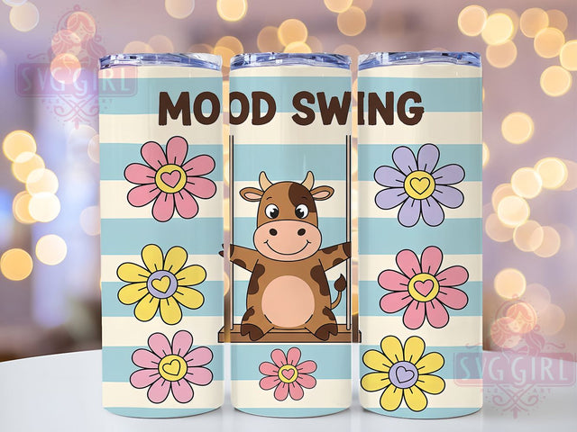 Funny Farm Cow Mood Tumbler, Farm Animal Wrap, Funny Cow Design, Mood Swing Cup, Cow Sublimation, Dairy Farm Gift, Rustic Cow Mug Sublimation SvggirlplusArt 
