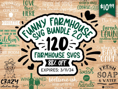 Funny Farmhouse SVG Bundle 2.0 Bundle So Fontsy Design Shop 