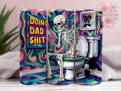 Funny Father Skeleton 20oz Tumbler Wrap PNG, Fathers Day Tumbler Png, Straight & Tapered Tumbler Wrap, Instant Digital Download Sublimation Li Zamperini 