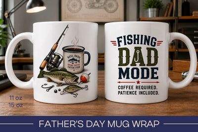 Funny Fathers Day mug wrap sublimation Sublimation KMarinaDesign 