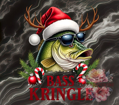 Funny Fish, Christmas Fisherman, Sarcastic Design, PNG Download, Digital Sublimation, Holiday Humor, Bass Fishing Art, Xmas Fishing Graphic Sublimation Li Zamperini 