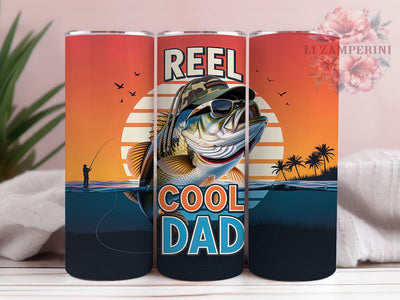 Funny Fish Dad Tumbler Wrap Gift, Funny Fish Pun, Father's Day Gift, Angler Dad Quote, Sublimation Template, 20oz Tumbler Wrap, Fishing Humor Gift Sublimation Li Zamperini 
