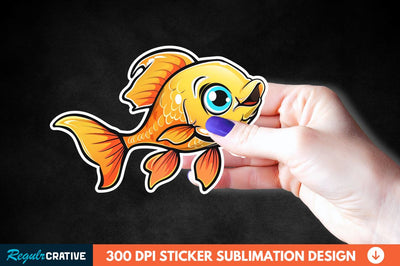 Funny Fish Sticker Clipart Sublimation Regulrcrative 