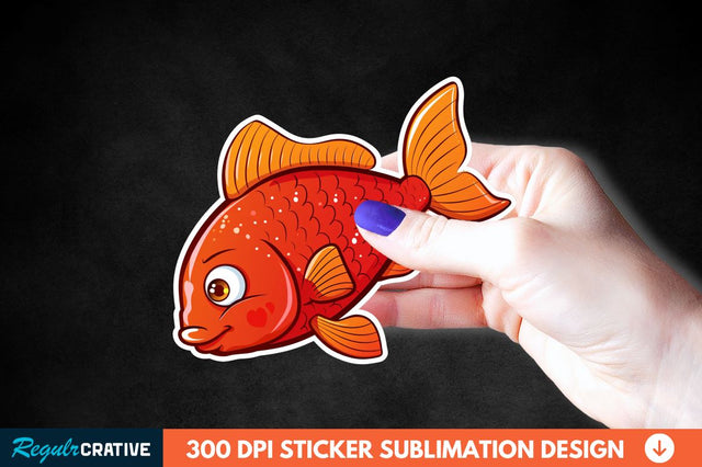 Funny Fish Sticker Clipart Sublimation Regulrcrative 