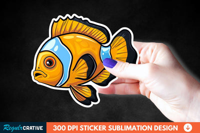 Funny Fish Sticker Clipart Sublimation Regulrcrative 