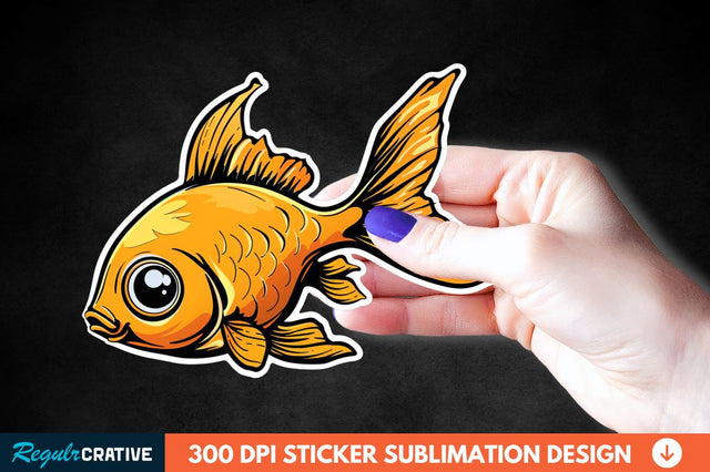 Funny Fish Sticker Clipart Sublimation Regulrcrative 