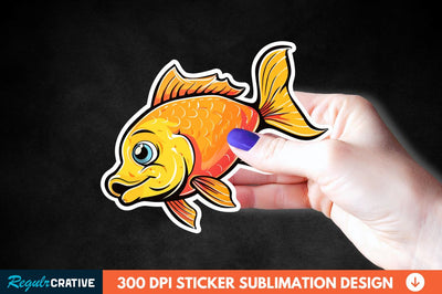 Funny Fish Sticker Clipart Sublimation Regulrcrative 