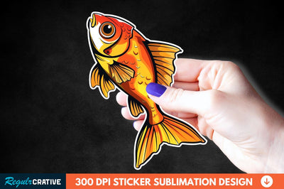 Funny Fish Sticker Clipart Sublimation Regulrcrative 