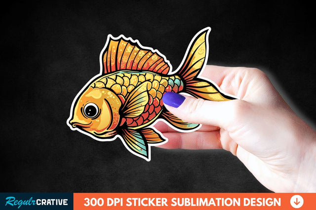 Funny Fish Sticker Clipart Sublimation Regulrcrative 