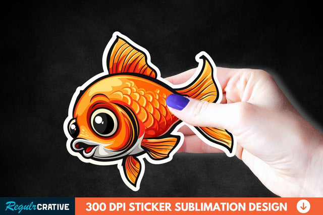 Funny Fish Sticker Clipart Sublimation Regulrcrative 