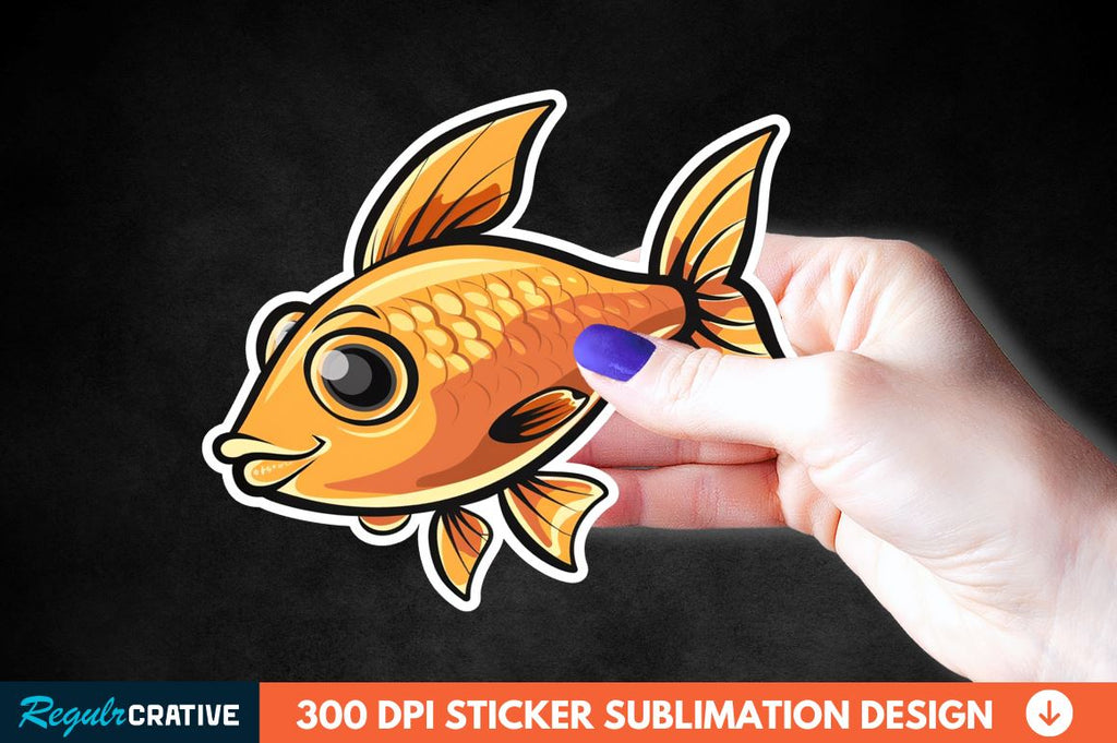 Funny Fish Sticker Clipart - So Fontsy