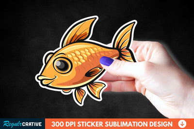 Funny Fish Sticker Clipart Sublimation Regulrcrative 