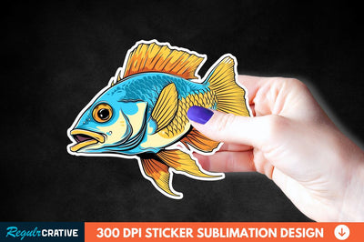 Funny Fish Sticker Clipart Sublimation Regulrcrative 