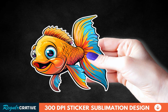 Funny Fish Sticker Clipart Sublimation Regulrcrative 