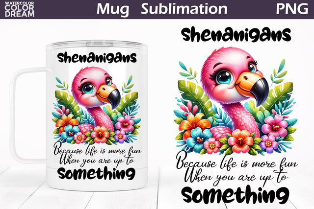 Funny Flamingo Mug | Sarcastic Quote Mug Sublimation Sublimation WatercolorColorDream 