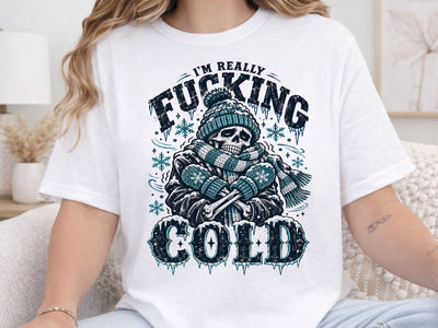 Funny Freezing Skeleton Winter Quote PNG SVG DesignDestine 