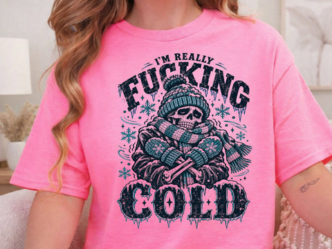 Funny Freezing Skeleton Winter Quote PNG SVG DesignDestine 