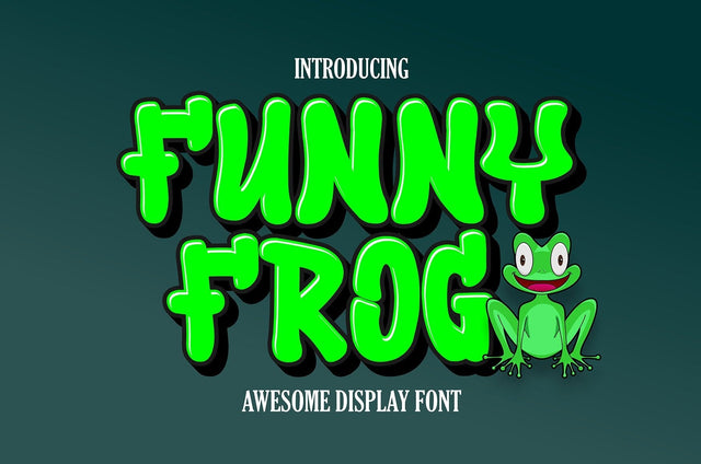 Funny Frog - Cute Display Font Font Mozzatype 