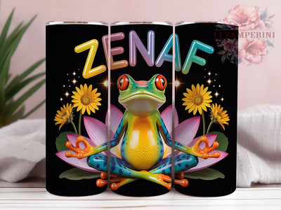 Funny Frog Zen AF Yoga Tumbler Wrap, Sublimation Design, Funny Frog Wrap, Sarcastic Yoga Quote, Zen AF Design, 20Oz Tumbler, Digital Download Sublimation Li Zamperini 