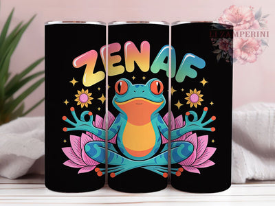 Funny Frog Zen AF Yoga Tumbler Wrap, Sublimation Design, Funny Frog Wrap, Sarcastic Yoga Quote, Zen AF Design, 20Oz Tumbler, Digital Download Sublimation Li Zamperini 