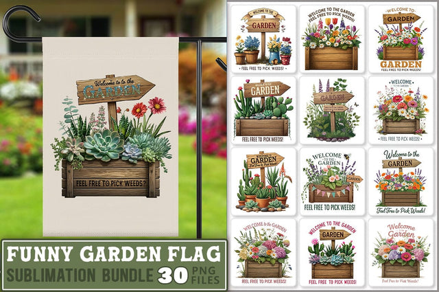 Funny Garden Flag Sublimation Bundle Sublimation Shetara Begum 